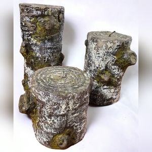 3 Mossy Tree Candles